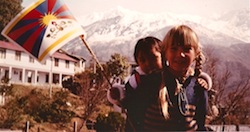 Tanja mit Tensing in Dharamsala, 1978